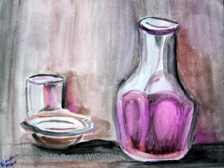 Stillleben mit Flasche - Beate Weinstein - Array auf Array - Array - Array Stillleben mit Flasche - Beate Weinstein - Array auf Array - Array - Array