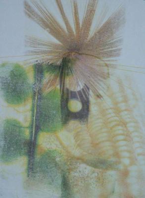 Frottage - Nitrohanddruck - Anja Noll - auf - Array - Frottage - Nitrohanddruck - Anja Noll - auf - Array -