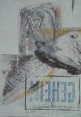 Frottage - Nitrohanddruck - Anja Noll - auf - Array - Frottage - Nitrohanddruck - Anja Noll - auf - Array -