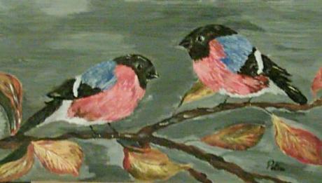 Gimpel im Herbst - Petra Wohlwerth - Array auf Array - Array - Gimpel im Herbst - Petra Wohlwerth - Array auf Array - Array -