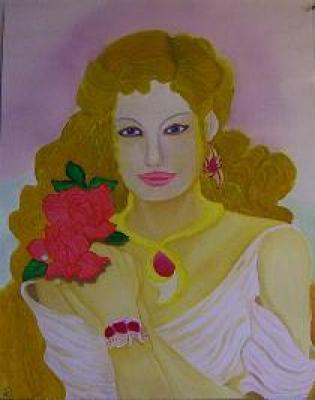 Frau mit Rose - Panther - Array auf - Array - Frau mit Rose - Panther - Array auf - Array -