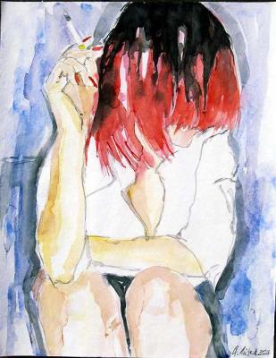 Rauchende Frau I - geronimo2508 - Array auf Array - Array - Rauchende Frau I - geronimo2508 - Array auf Array - Array -