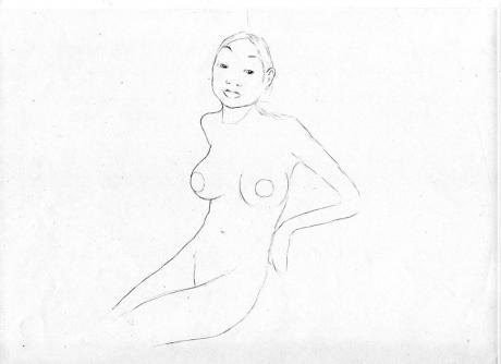 Weiblicher Akt in Bleistift - MiauMiau - Array auf - Array - Weiblicher Akt in Bleistift - MiauMiau - Array auf - Array -