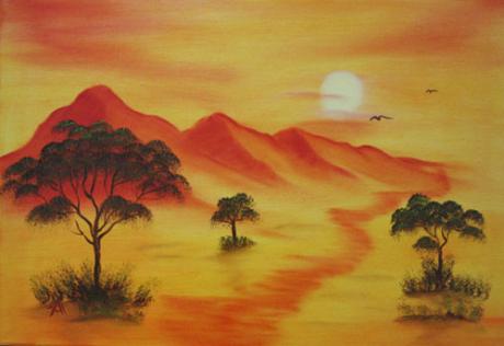 Abend in der Savanne - Ursula Di Chito - Array auf - Array - Abend in der Savanne - Ursula Di Chito - Array auf - Array -