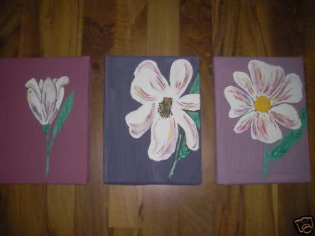 Trilogie La Fleur Acryl Mischtechnik - NiLa - Array auf Array - Array - Trilogie La Fleur Acryl Mischtechnik - NiLa - Array auf Array - Array -