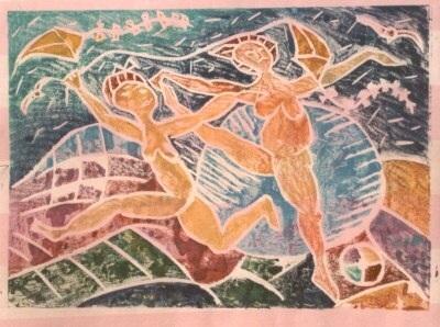 Linolöldrucke - Der Tanz - Franz Graw - auf - Array - Linolöldrucke - Der Tanz - Franz Graw - auf - Array -