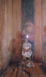 Frau mit Fuchs -Regina Schween- - Regina Schween - auf - Array - Frau mit Fuchs -Regina Schween- - Regina Schween - auf - Array -