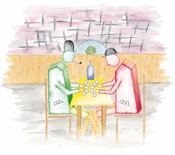 Die Kartenspieler (1999) GeoArt - Sigurd Schönherr Kunstgarage.com - Array auf Array - Array - Die Kartenspieler (1999) GeoArt - Sigurd Schönherr Kunstgarage.com - Array auf Array - Array -