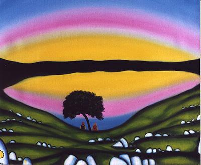 Zwei Pilger am See beim Sonnenaufgang (2001), Pèro - Pero - Array auf Array - Array - Zwei Pilger am See beim Sonnenaufgang (2001), Pèro - Pero - Array auf Array - Array -