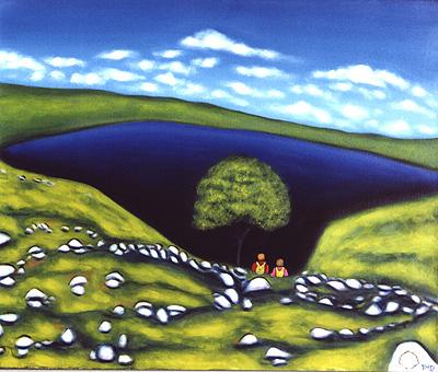 Zwei Pilger am See (2001), Pèro - Pero - Array auf Array - Array - Zwei Pilger am See (2001), Pèro - Pero - Array auf Array - Array -