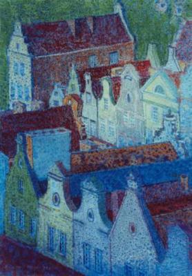 Dächerlandschaft Danzig (2001) Friedhard Meyer - Friedhard Meyer - Array auf Array - Array - Dächerlandschaft Danzig (2001) Friedhard Meyer - Friedhard Meyer - Array auf Array - Array -