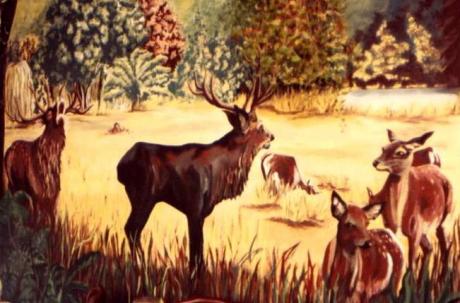 Wandmalerei-Café Lutz (1982) - Noél Dietrich - auf - Array - Wandmalerei-Café Lutz (1982) - Noél Dietrich - auf - Array -