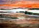 Sonnenuntergang (2004) - Werner Meier - Aquarell auf Papier - Landschaft-Sonnenuntergang - Sonnenuntergang (2004) - Werner Meier - Aquarell auf Papier - Landschaft-Sonnenuntergang -