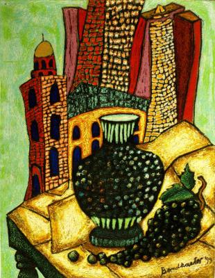 Stilleben mit Vase und Weintrauben (1999) - F. Berndkaster - Array auf - Array - Stilleben mit Vase und Weintrauben (1999) - F. Berndkaster - Array auf - Array -