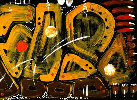 Motiv 601 \Abstraktion orange\ - Annabella Rharbaoui - Array auf  - Array - 