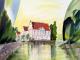 Kloster Neuhaus am Inn - Hans Hackinger - Acryl auf Leinwand - - Kloster Neuhaus am Inn - Hans Hackinger - Acryl auf Leinwand - -