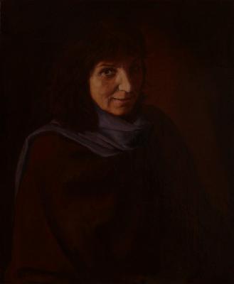 Frau mit violettem Schal - Petr Vyoral - Array auf Array - Array - Array Frau mit violettem Schal - Petr Vyoral - Array auf Array - Array - Array