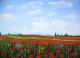 ---Monfeld in der Toskana - Gala Bogiel - Ãl auf Leinwand - Mohn-Wiese-Wolken - Impressionismus ---Monfeld in der Toskana - Gala Bogiel - Ãl auf Leinwand - Mohn-Wiese-Wolken - Impressionismus