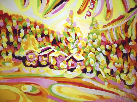 Gaden in Monstein - Sommerbild - Ursina Müller - auf - Array - Gaden in Monstein - Sommerbild - Ursina Müller - auf - Array -