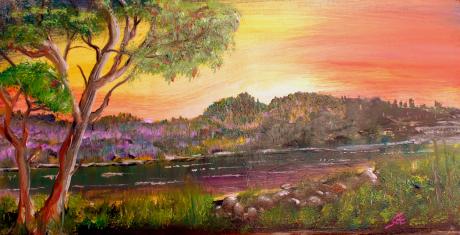 Südliche Flußlandschaft - Max Strammer - Array auf Array - Array - Südliche Flußlandschaft - Max Strammer - Array auf Array - Array -