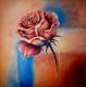 Rose 2 - Helen Lang - Acryl auf Leinwand - Rosen - Rose 2 - Helen Lang - Acryl auf Leinwand - Rosen -