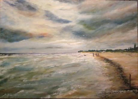 Strandspaziergang mit Hund - peter paint - Array auf Array - - Array Strandspaziergang mit Hund - peter paint - Array auf Array - - Array
