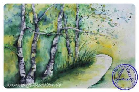 Birken i. Frühling - Angelika Hiller - Array auf - Array - Array Birken i. Frühling - Angelika Hiller - Array auf - Array - Array