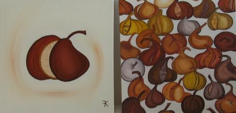 Trockenfrüchte - Dekorationsmalerei - geteilt - Karin Fricke - auf Array - - Trockenfrüchte - Dekorationsmalerei - geteilt - Karin Fricke - auf Array - -