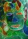 Ich bin der König von Mallorca - Dagmar Fiedler - Acryl-Airbrush auf Papier - Abstrakt-Gesichter - Ich bin der König von Mallorca - Dagmar Fiedler - Acryl-Airbrush auf Papier - Abstrakt-Gesichter -