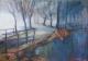 Blue Nature - Ellen Fasthuber-Huemer - Ãl auf Leinwand - Landschaft-Herbst-Nebel - Impressionismus Blue Nature - Ellen Fasthuber-Huemer - Ãl auf Leinwand - Landschaft-Herbst-Nebel - Impressionismus
