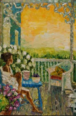 ---Morgens auf der Veranda - Sabine Lorenz - Array auf Array - Array - Array ---Morgens auf der Veranda - Sabine Lorenz - Array auf Array - Array - Array