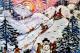 ---Schlitten fahren und Schneemann bauen - Dagmar Richter - Acryl auf Karton - Schnee-Weihnachten - ---Schlitten fahren und Schneemann bauen - Dagmar Richter - Acryl auf Karton - Schnee-Weihnachten -