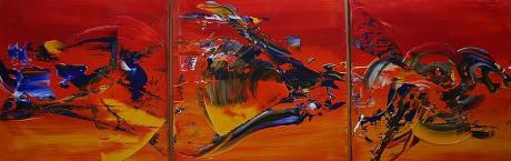 Aura in Rot - Triptychon - Helene + Mario Wohlfahrt - Array auf Array - Array - Array Aura in Rot - Triptychon - Helene + Mario Wohlfahrt - Array auf Array - Array - Array