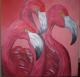 Flamingo - Seda Sevim Akgül - Acryl auf Leinwand - Tiere - Gegenständlich Flamingo - Seda Sevim Akgül - Acryl auf Leinwand - Tiere - Gegenständlich