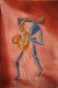 Der Saxophonist - Karsten Hoffmann - Pastell auf Papier - Abstrakt - Abstrakt Der Saxophonist - Karsten Hoffmann - Pastell auf Papier - Abstrakt - Abstrakt