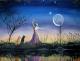 moon dance - Katja Humbs - Acryl auf Leinwand - Fantastisch-Mystik-Bäume-Hunde-See-Abend-Sonnenuntergang - moon dance - Katja Humbs - Acryl auf Leinwand - Fantastisch-Mystik-Bäume-Hunde-See-Abend-Sonnenuntergang -