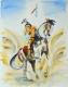 Indianer zu Pferd - Karin Liste - Aquarell auf - Menschen - Indianer zu Pferd - Karin Liste - Aquarell auf - Menschen -