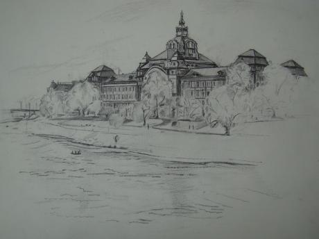 Elblandschaft mit Blick auf das Präsidium - Sylvia Rudolph - Array auf - Array - Elblandschaft mit Blick auf das Präsidium - Sylvia Rudolph - Array auf - Array -