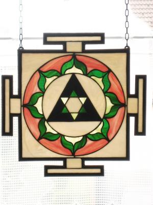 Tiffany Yantra in grün/rot - M.N. Braun - Array auf - Array - Tiffany Yantra in grün/rot - M.N. Braun - Array auf - Array -