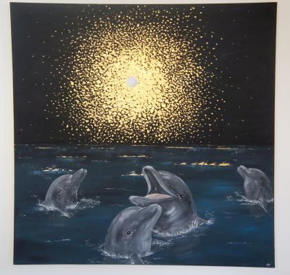 Delfine im Glitzer der Nacht - Desiree Bernhard - auf - Array - Delfine im Glitzer der Nacht - Desiree Bernhard - auf - Array -