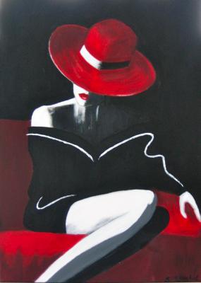 Frau mit Hut - Susanne Strobel - Array auf Array - Array - Array Frau mit Hut - Susanne Strobel - Array auf Array - Array - Array