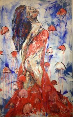 Frau mit Quallen - Katharina Baumann - Array auf Array - Array - Frau mit Quallen - Katharina Baumann - Array auf Array - Array -