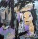 ---Lilaleute 1 - Karl-Heinz Schicht - Acryl auf Leinwand - Menschen - Expressionismus ---Lilaleute 1 - Karl-Heinz Schicht - Acryl auf Leinwand - Menschen - Expressionismus