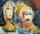 ---Gabi und Maria - Karl-Heinz Schicht - Acryl auf Leinwand - Menschen - Expressionismus ---Gabi und Maria - Karl-Heinz Schicht - Acryl auf Leinwand - Menschen - Expressionismus