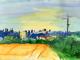 Hannover-Skyline - Evelyn Brosche - Aquarell auf - Stadtansichten - Gegenständlich Hannover-Skyline - Evelyn Brosche - Aquarell auf - Stadtansichten - Gegenständlich
