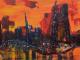EZB-Frankfurt -Skyline 4 - wolfgang mayer - Acryl-Ãl auf - Abstrakt-Landschaft - EZB-Frankfurt -Skyline 4 - wolfgang mayer - Acryl-Ãl auf - Abstrakt-Landschaft -