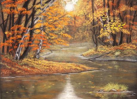 Herbst am Fluss--- - Jacqueline Scheib - auf - - Herbst am Fluss--- - Jacqueline Scheib - auf - -