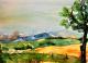 Brockenblick - Evelyn Brosche - Aquarell auf - Landschaft - Brockenblick - Evelyn Brosche - Aquarell auf - Landschaft -
