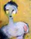 ---Frau vor gelbem Hintergrund - Karl-Heinz Schicht - Acryl auf Leinwand - Menschen - Expressionismus ---Frau vor gelbem Hintergrund - Karl-Heinz Schicht - Acryl auf Leinwand - Menschen - Expressionismus