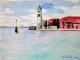 Leuchtturm Faro-Burano - Evelyn Brosche - Aquarell auf - Landschaft - Leuchtturm Faro-Burano - Evelyn Brosche - Aquarell auf - Landschaft -